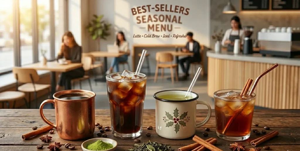 Low calorie coffee tea and cold brew drinks