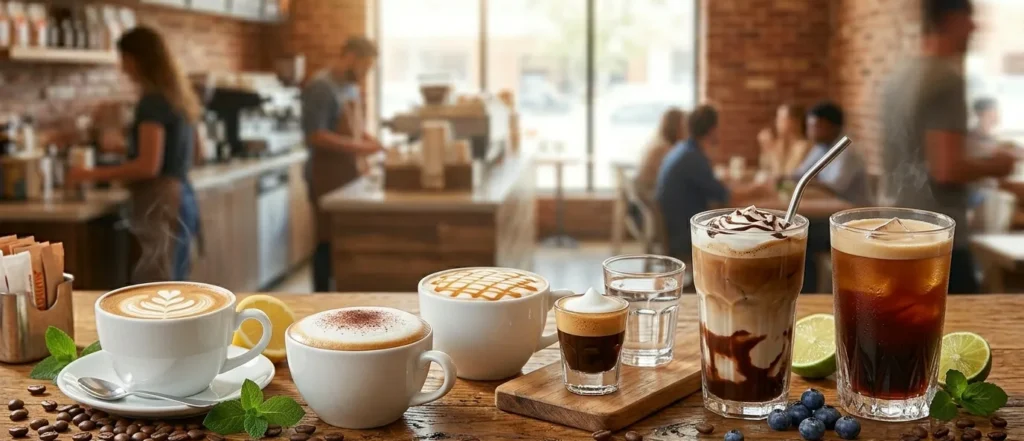 Espresso drinks including latte cappuccino and macchiato