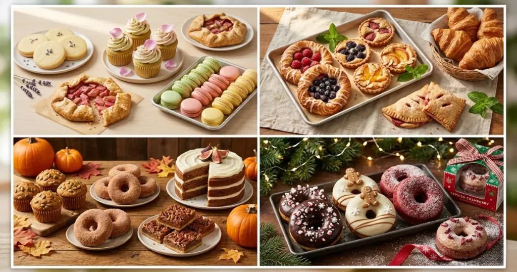 Seasonal menu items available throughout the year