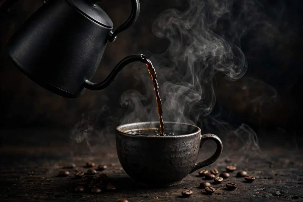 Dunkin hot coffee menu selection featuring Original Blend and Midnight dark roast coffee.