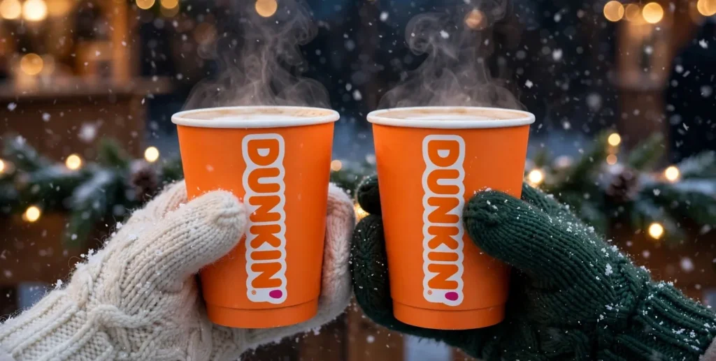 Pumpkin spice latte and holiday-themed seasonal coffee drinks
