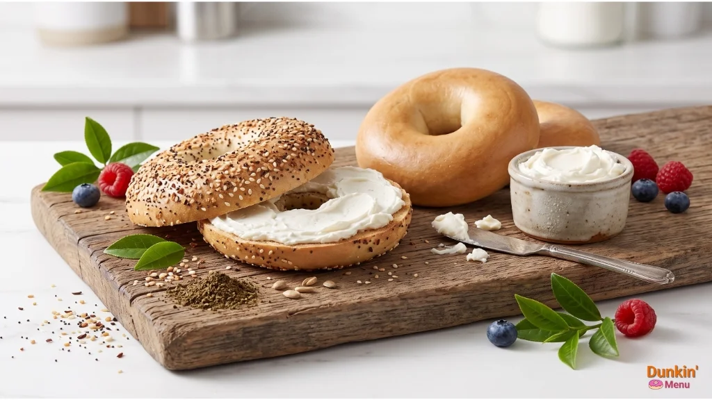 Dunkin' bagel varieties compared for calories and carbs