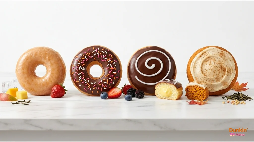 Comparison of Dunkin' donut flavors and their calorie differences