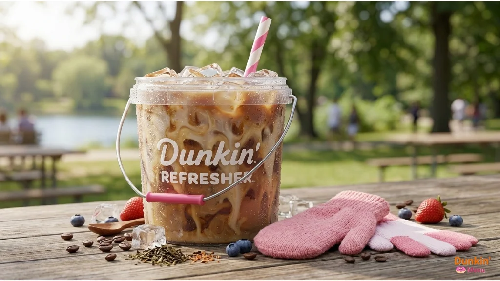 Dunkin's 2026 iced coffee bucket and limited-edition iced coffee glove