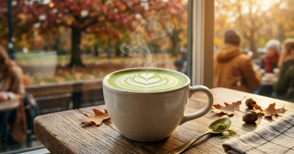 Hot Matcha Latte Dunkin