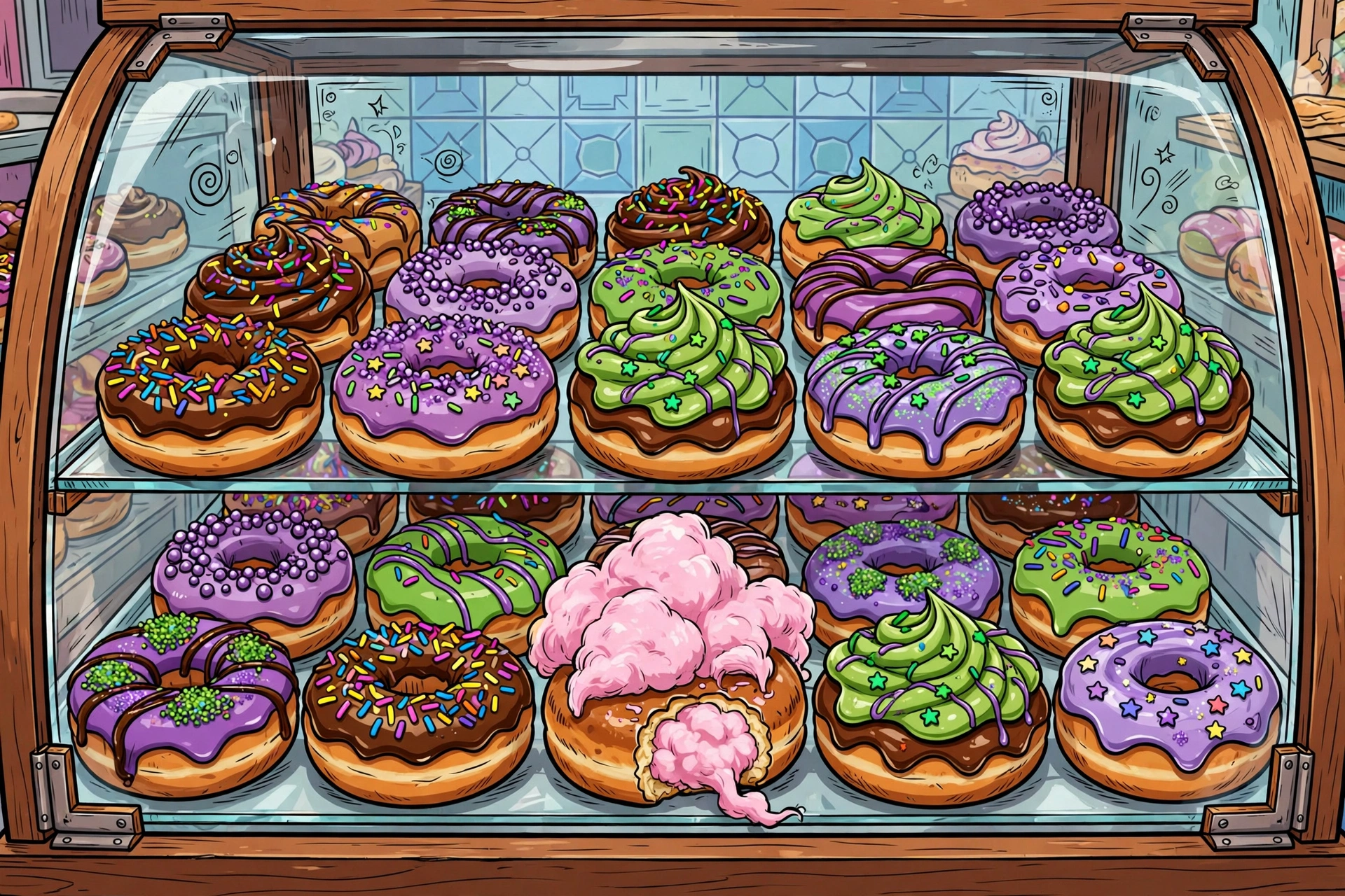 Dunkin' Doomsday donuts illustration